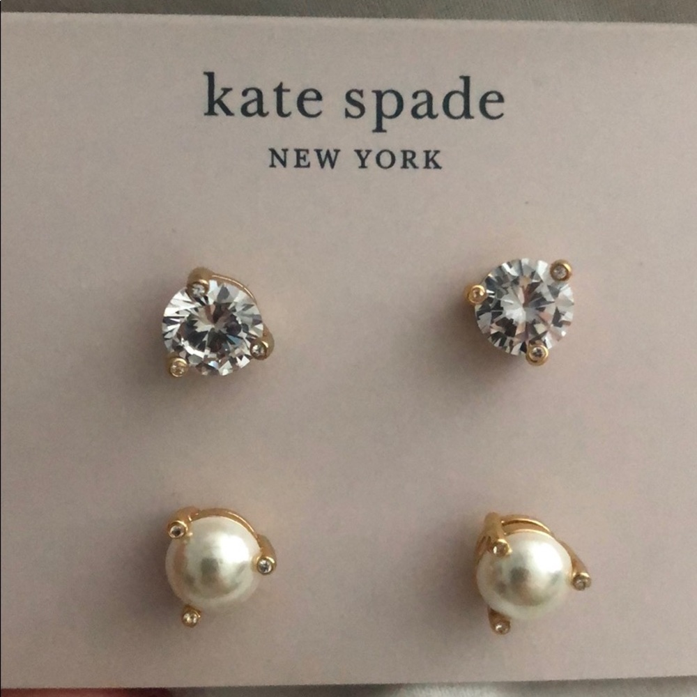 Kate Spade Diamond and Pearl Earings